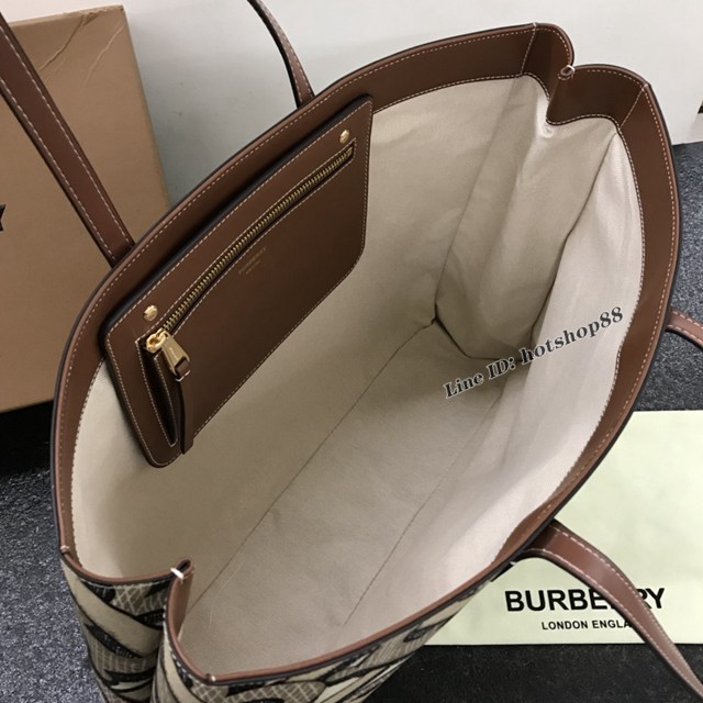 Burberry專櫃新款特托包 巴寶莉經典TB圖案手提購物袋 yxb1070